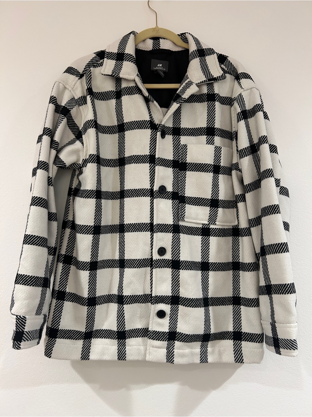 H&M Relaxed Fit Checked Overshirt